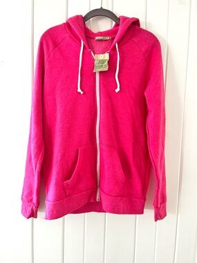 Alternative Rocky Pink Eco-Fleece Zip Hoodie, Sz L (P2P 20”)